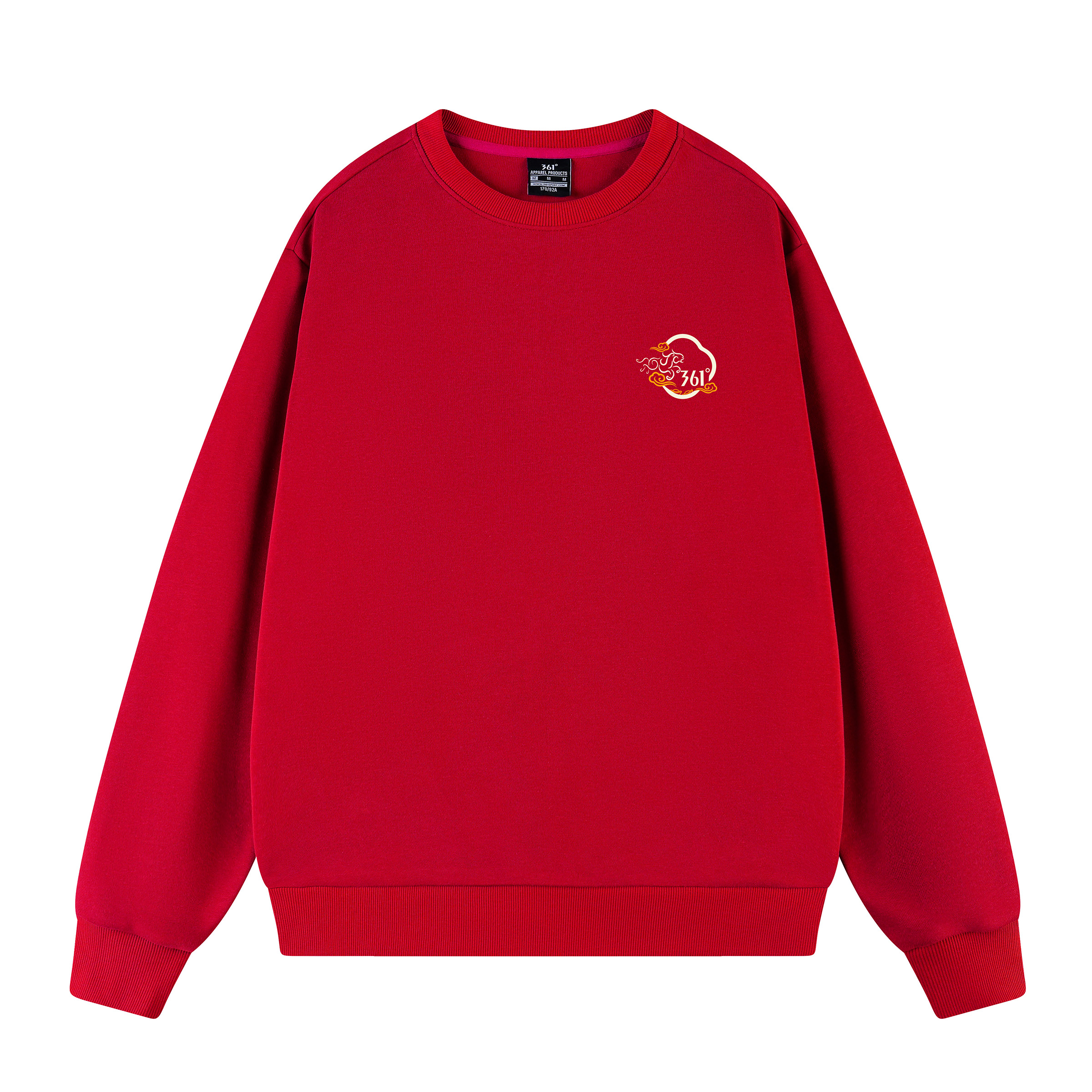 

Свитшот с круглым вырезом унисекс 361°, vermilion красный
