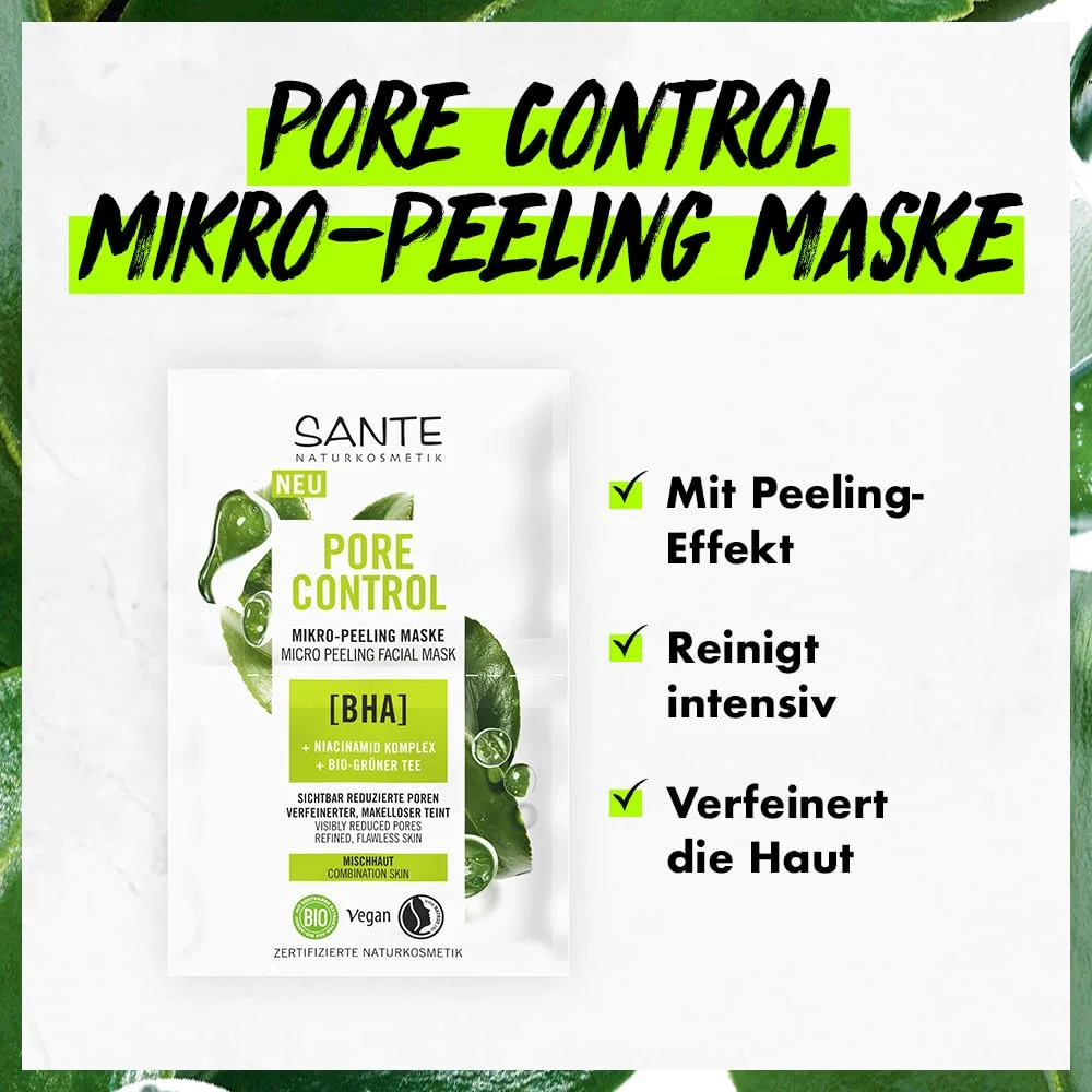 Маска для лица Sante Naturkosmetik — Микроотшелушивающая «Pore Control BHA» от — фото 3