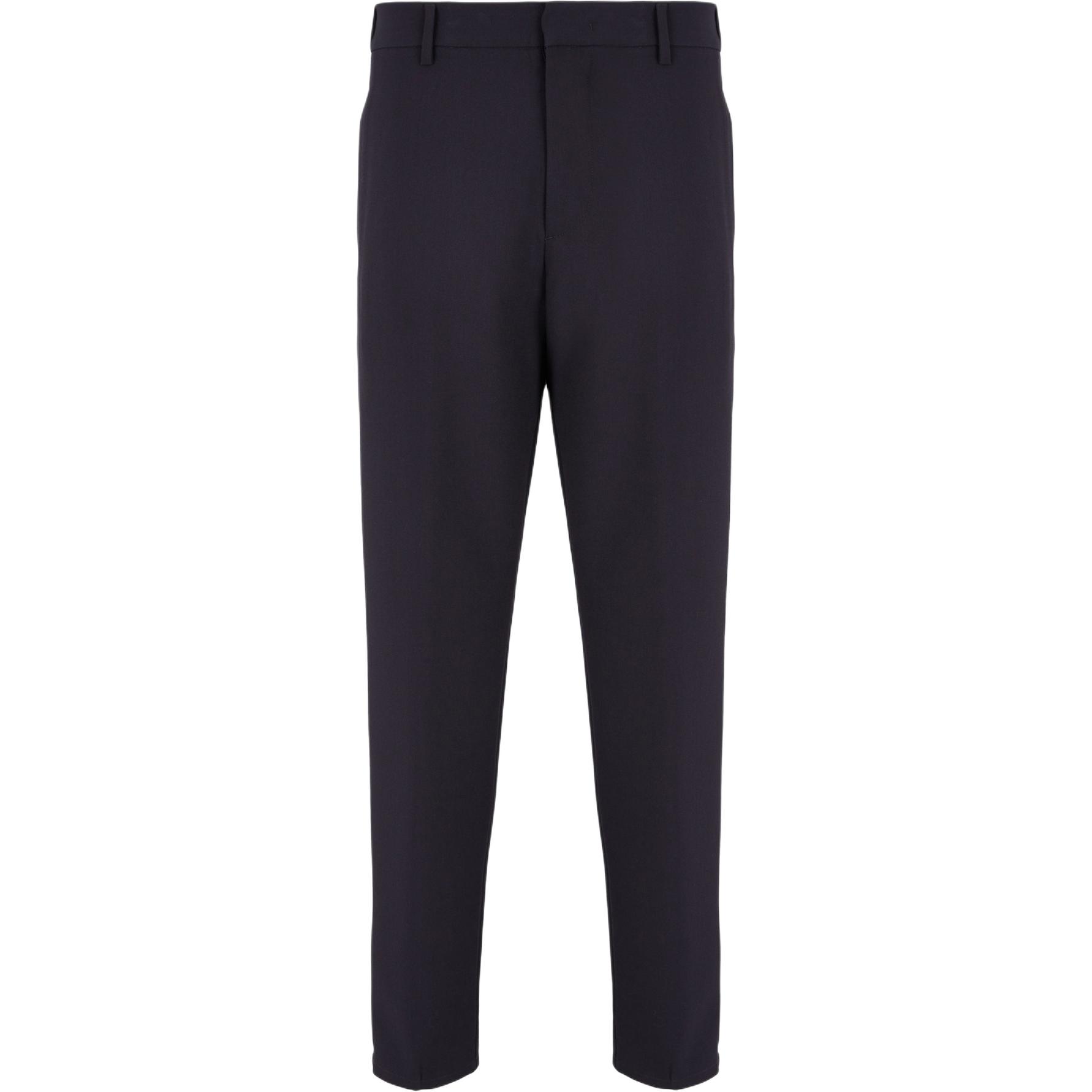 

Зауженные брюки со складками EMPORIO ARMANI, синий