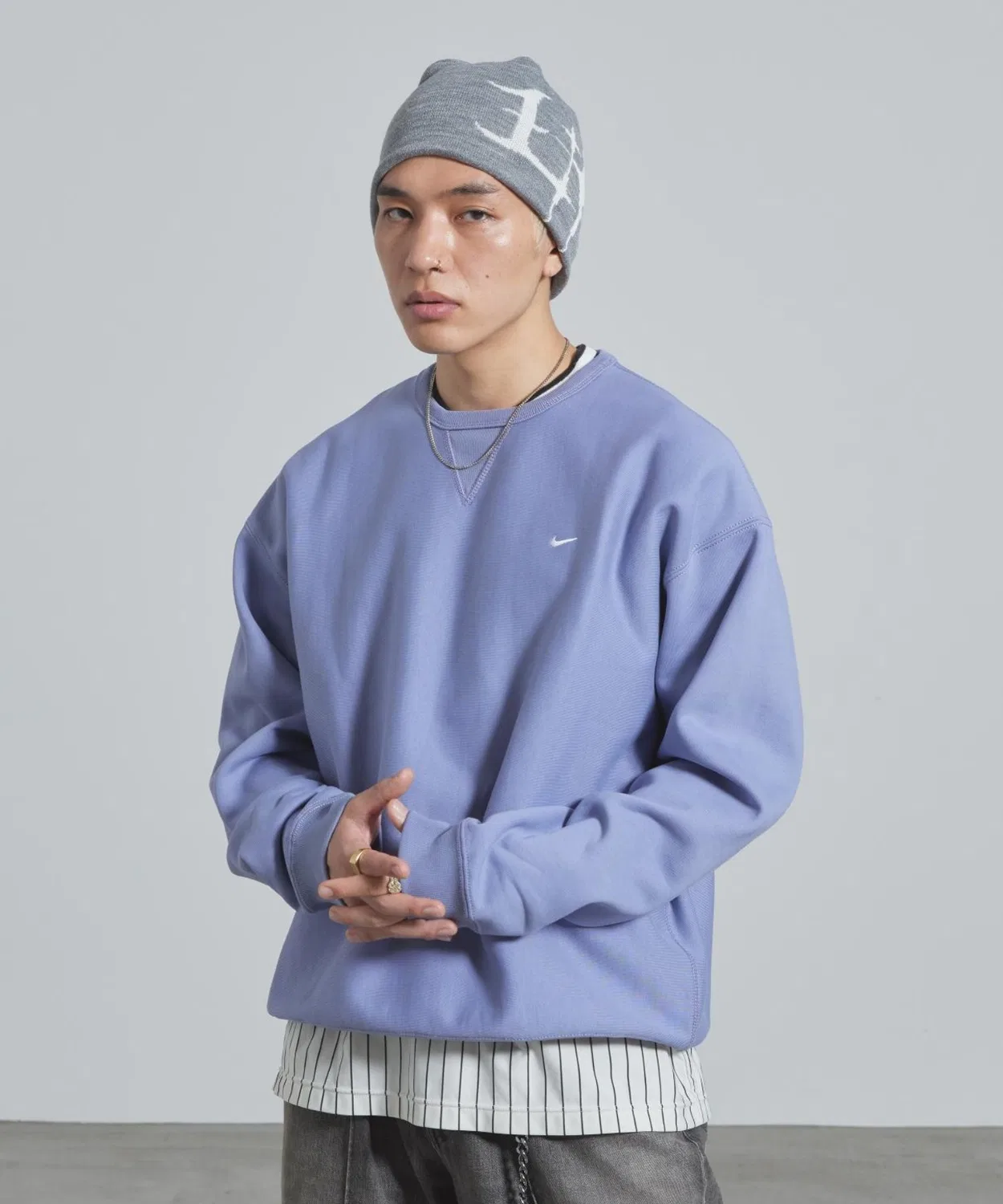 Свитшот Nike Solo Swoosh мужской флисовый, фиолетовый