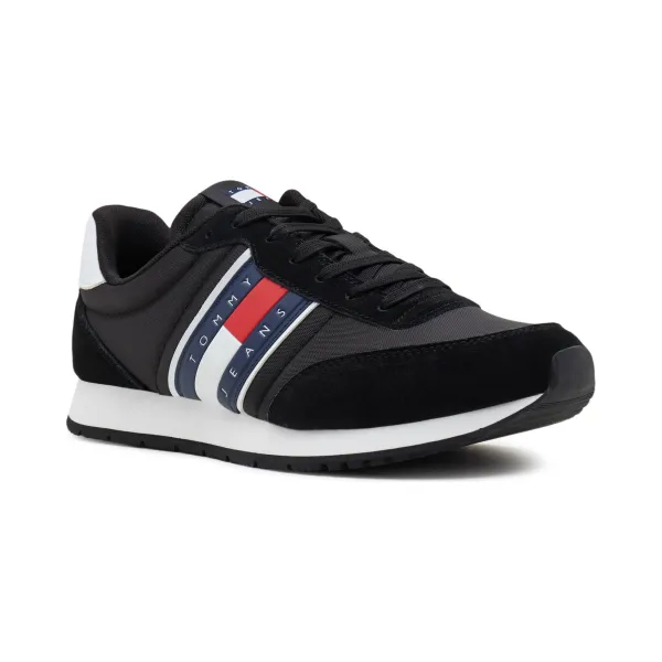 

Кроссовки Tjm runner casual ess с добавлением кожи Tommy Hilfiger, черный