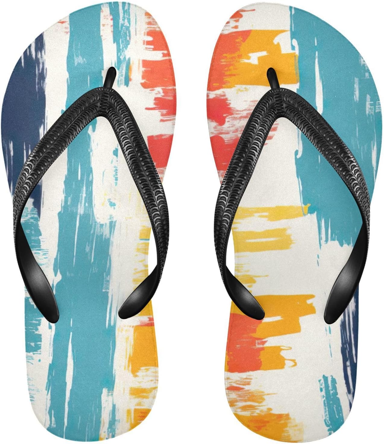 

Шлепанцы в радужную полоску, пляжные летние повседневные сандалии для женщин и мужчин, тапочки для душа, размер XS Kfbe, Stripe