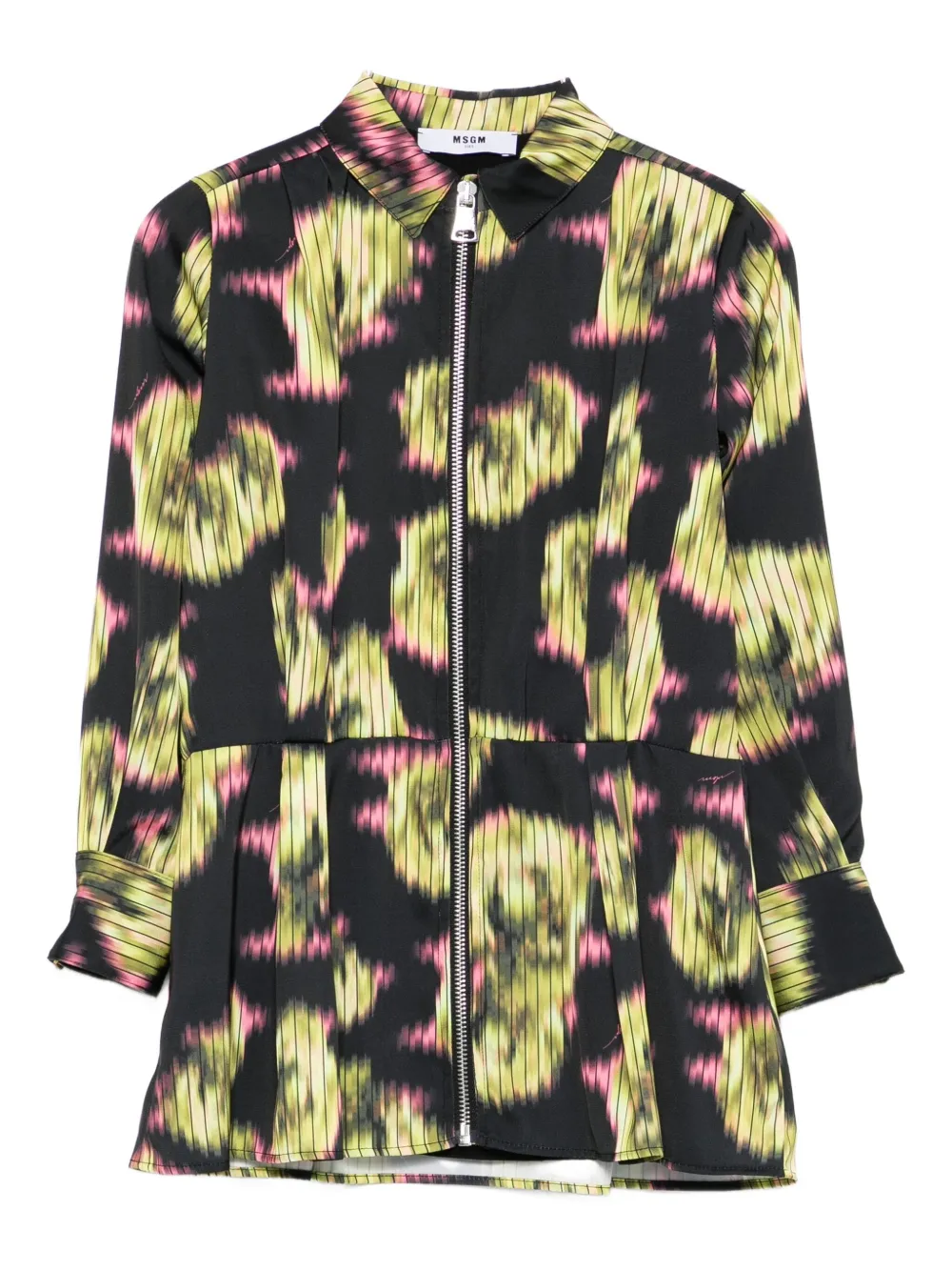 

Платье на молнии с цветочным принтом Msgm Kids, черный