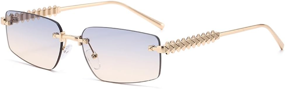 

Защитные очки, модные солнцезащитные очки без оправы, многоугольные солнцезащитные очки для женщин, солнцезащитные очки в металлической оправе, винтажные, неправильной формы KTUCN, Hd1