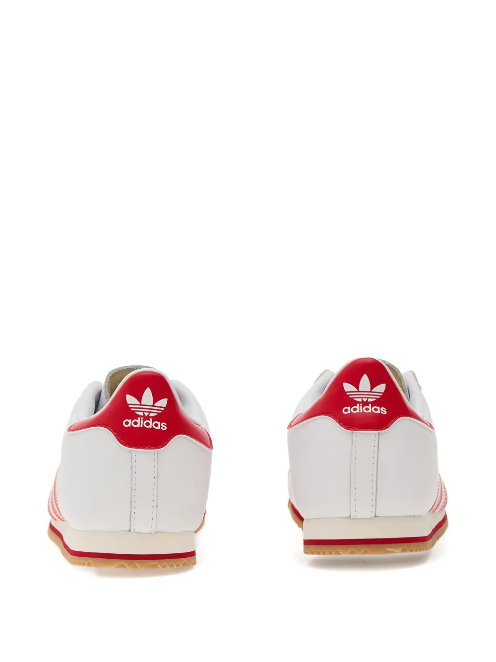 Кожаные кроссовки K74 с тремя полосками Adidas, белый — фото 4