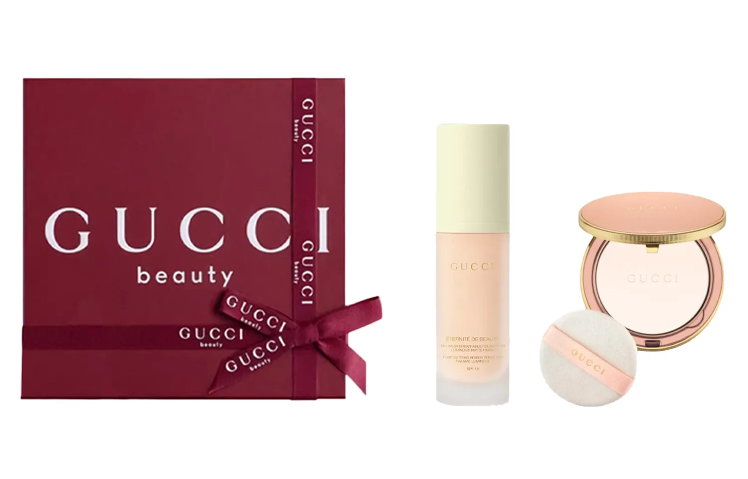 GUCCI Компактная пудра и тональная основа лонг-ластинг в подарок, Two-Piece Set: Soft Matte Long-Lasting Makeup Liquid Foundation #130W 30ml+Soft Focus Powder #000 10g — фото 4