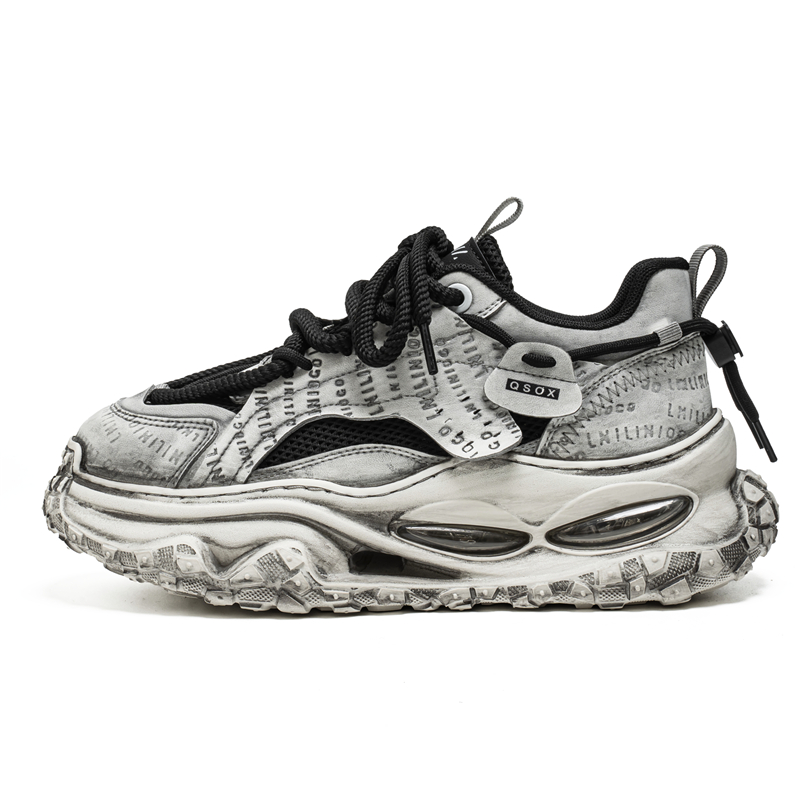 

Скользостойкие, износостойкие, дышащие, увеличивающие рост низкие топсы Chunky кроссовки Men's BAOZAOGONGYANG, SY989 черный