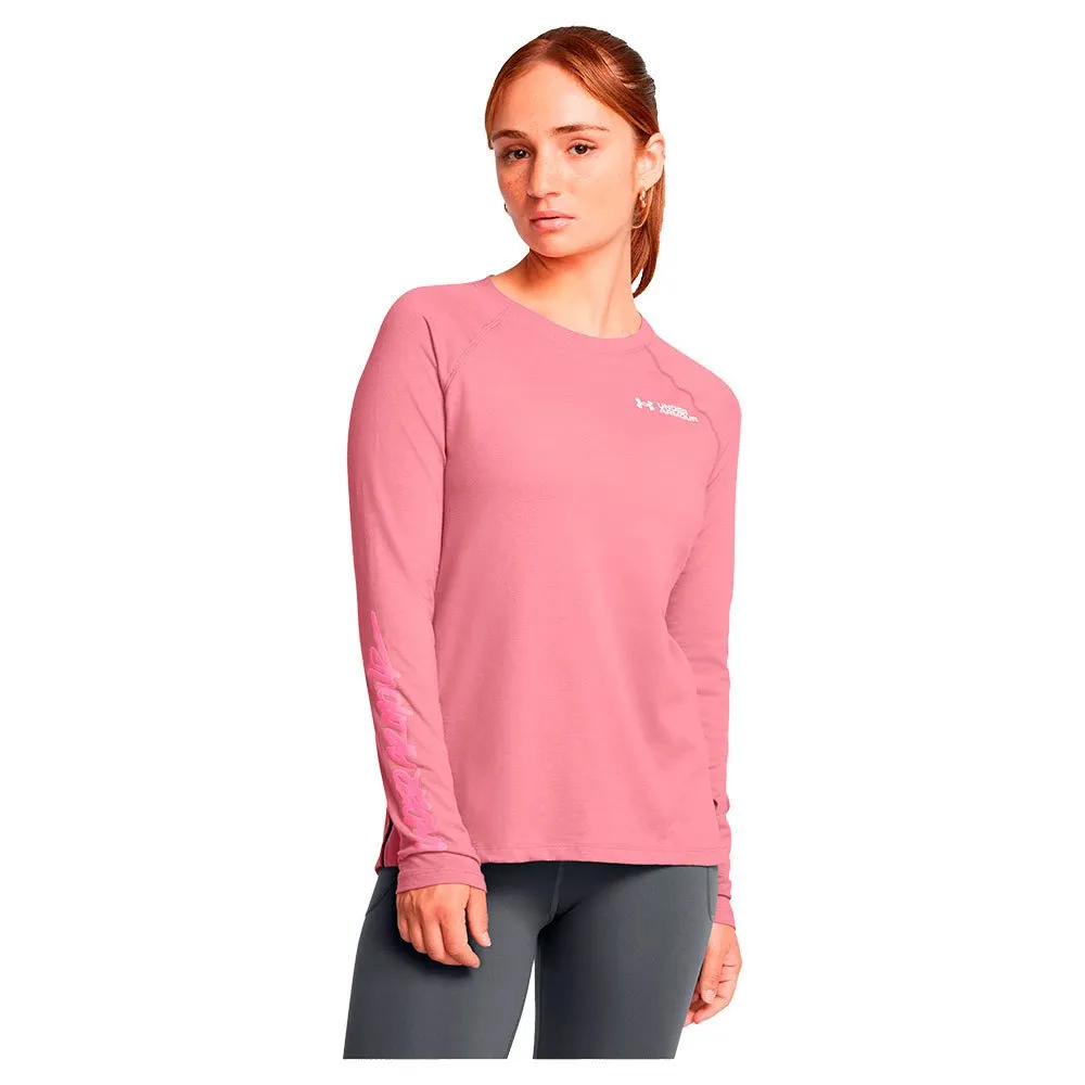 

Лонгслив Under Armour Script Wordmark, розовый