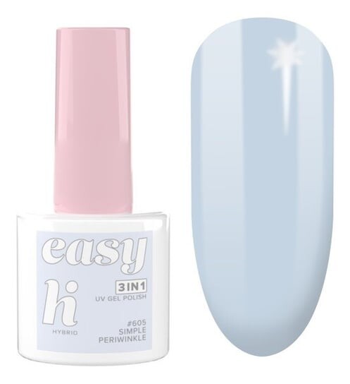 

Лак для ногтей 3в1 №605 Simple Periwinkle, 5 мл Hi Hybrid, Easy Hybrid