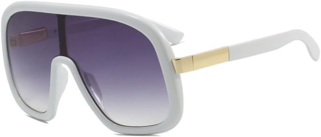 

Винтажные большие цельные солнцезащитные очки для женщин и мужчин в стиле панк, популярные, в крупной оправе, роскошные, с защитой от УФ-излучения UV400 HHZZYVY, 3243-c7