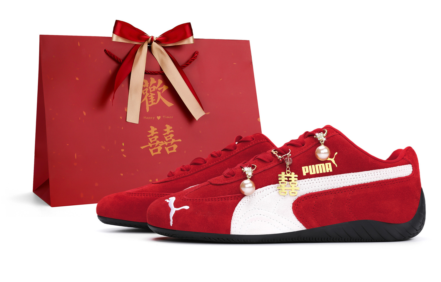 

Puma Низкие повседневные кроссовки Speedcat, унисекс, огненно-красные