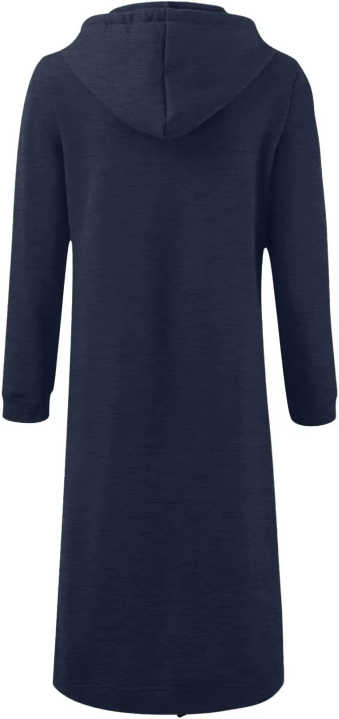 Толстовка женская оверсайз, бренд Generic, 02-dark Blue — фото 4