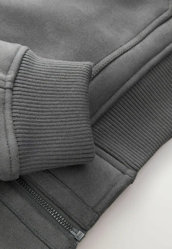 Куртка Regular fit из искусственной кожи Next, цвет угольно-серый — фото 3