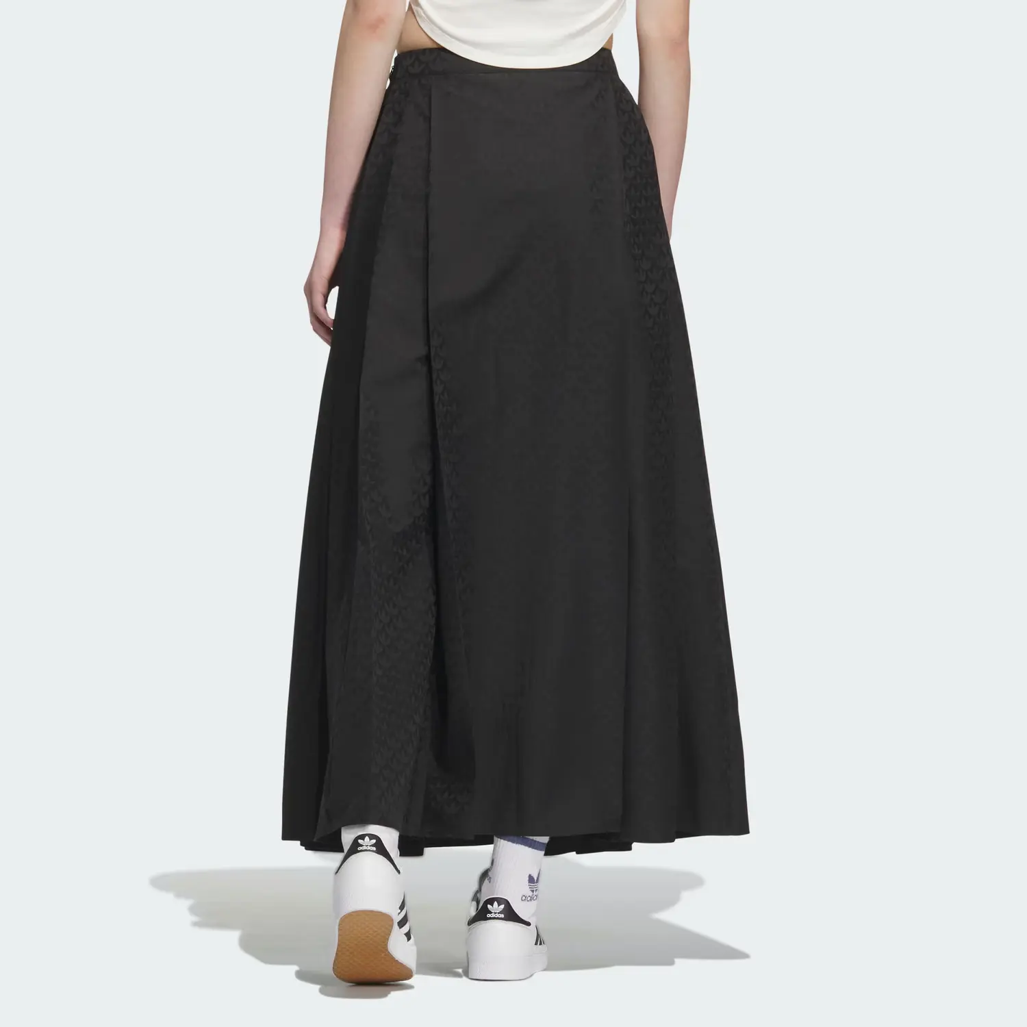 Новая юбка ss25 китайский новый год повседневная длинная юбка women's Adidas Originals, черный — фото 4