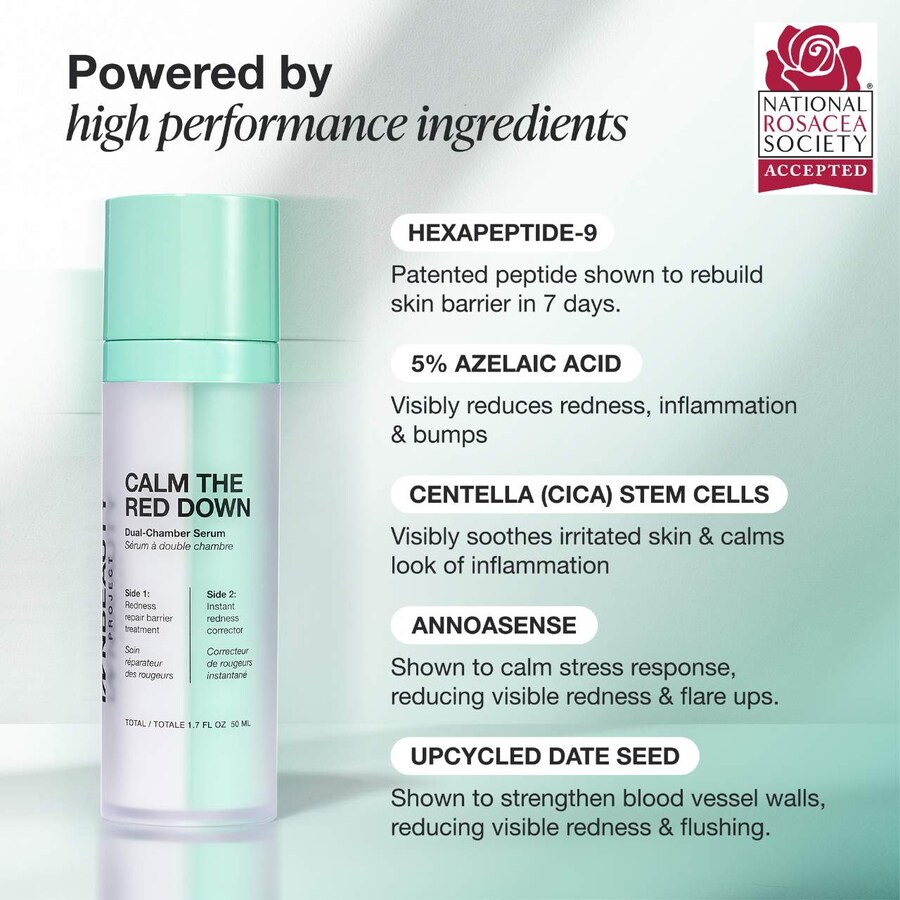 Сыворотка Innbeauty Project — Для снятия покраснения Calm the Red Down Dual Chamber Redness Treatment Serum, 50 мл — фото 4