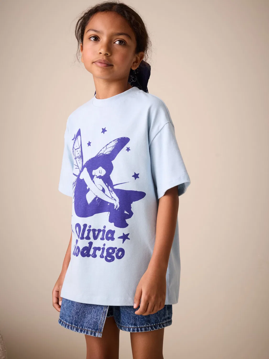 Футболка 'Olivia Rodrigo' Next, Blue/Light Blue — фото 2