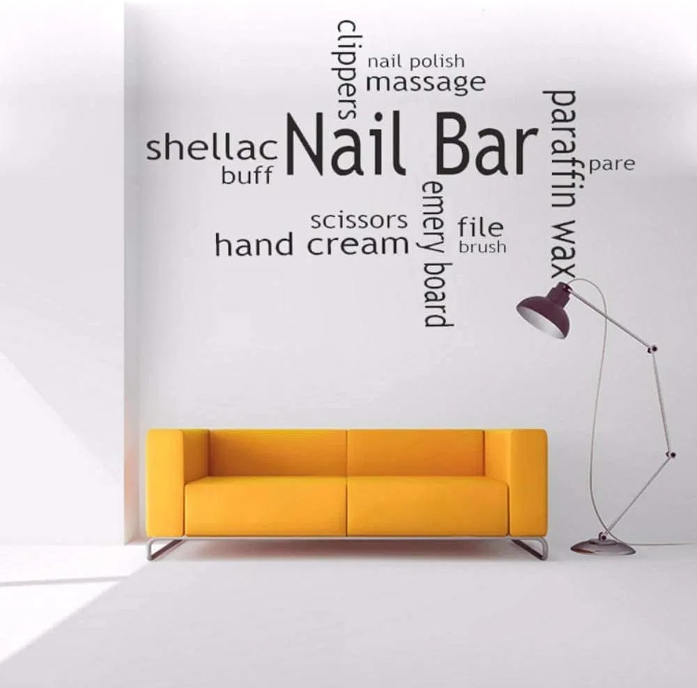 Настенный стикер «Nail Stick Collage» для салона красоты 58 x 90 см Shengww — фото 3