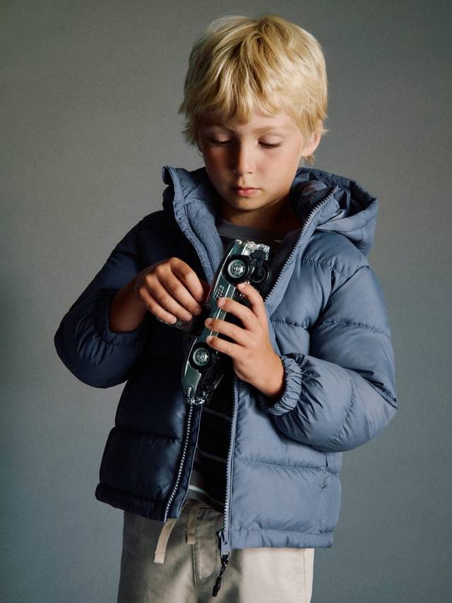 

Детская утепленная куртка Aldoal с капюшоном Mango, Pastel Blue