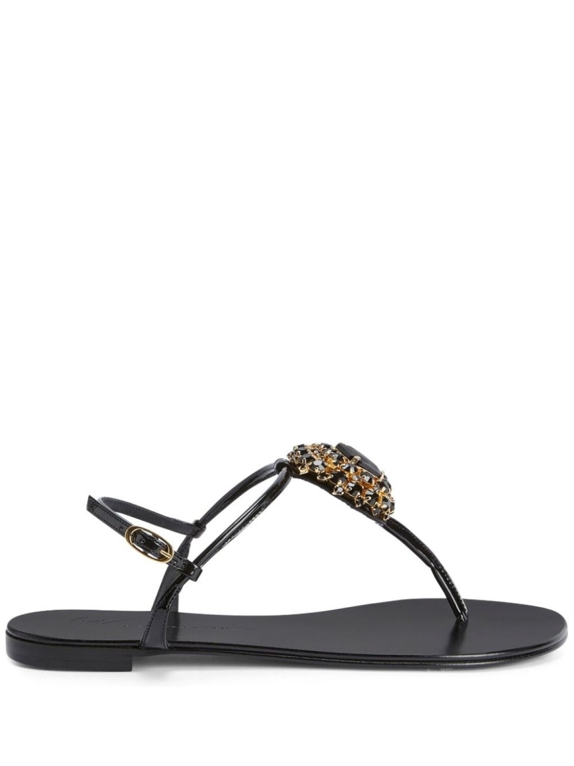 Giuseppe Zanotti сандалии Odam с кристаллами, черный