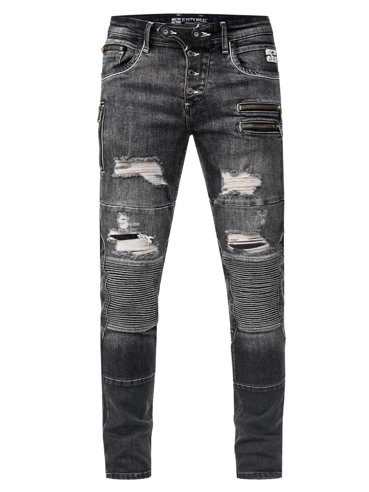 

Джинсы брюки "MISATO" облегающие (THE FULLY LOADED) темно-серого цвета Rusty Neal