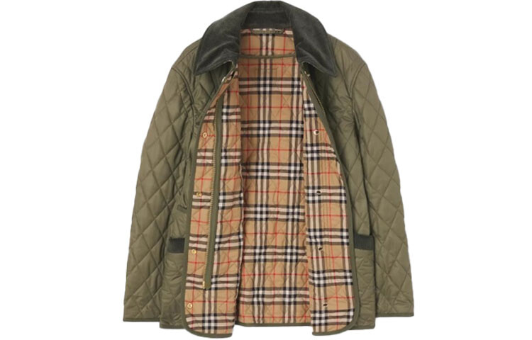 Куртка Burberry, женская, стеганая, зеленый — фото 2