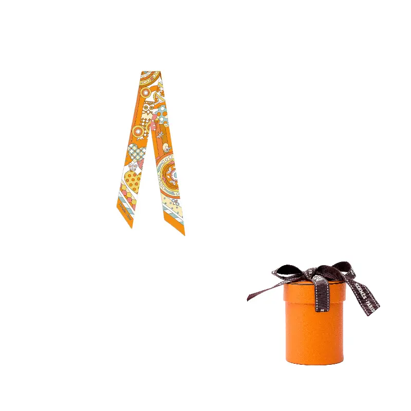 

HERMES Шёлковый шарф Твилли унисекс, Multicolor