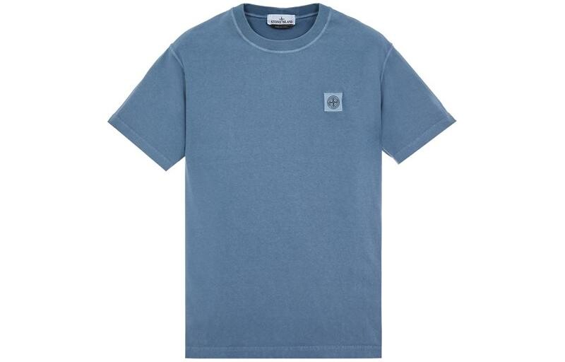 

Футболка мужская серая/синяя Stone Island, серый/синий