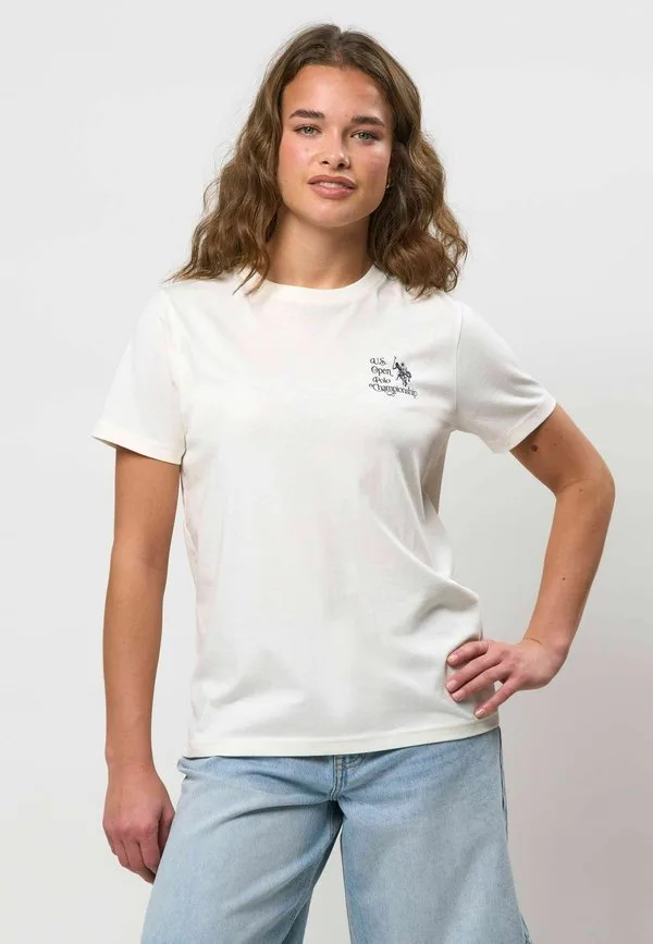 Футболка с принтом uwmisty U.S. Polo Assn., Cloud Dancer — фото 3