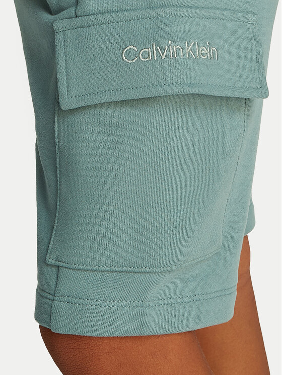Свободные спортивные шорты IB0IB02440 Calvin Klein Jeans, зеленый — фото 4