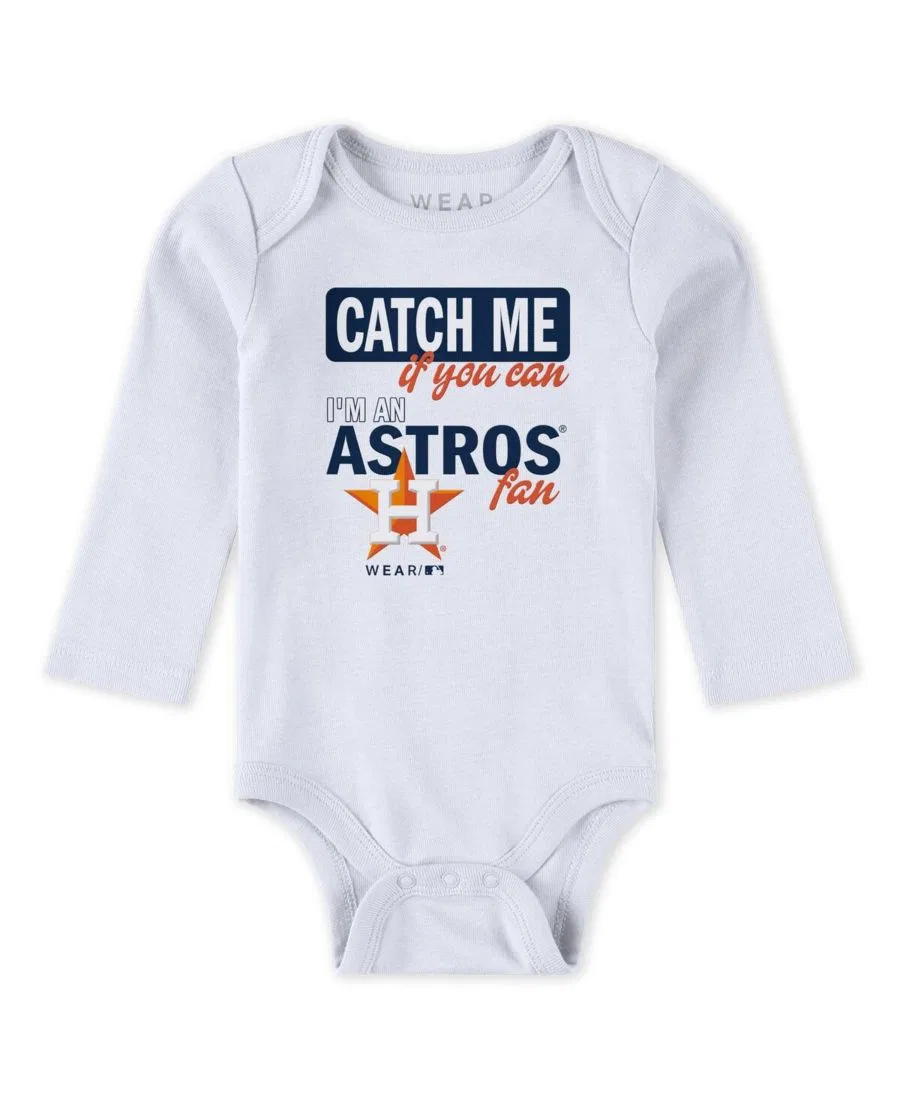 Комплект из боди и штанишек Turn Me Around с символикой команды Houston Astros для мальчиков и девочек, серый/белый/темно-синий Wear By Erin Andrews — фото 2