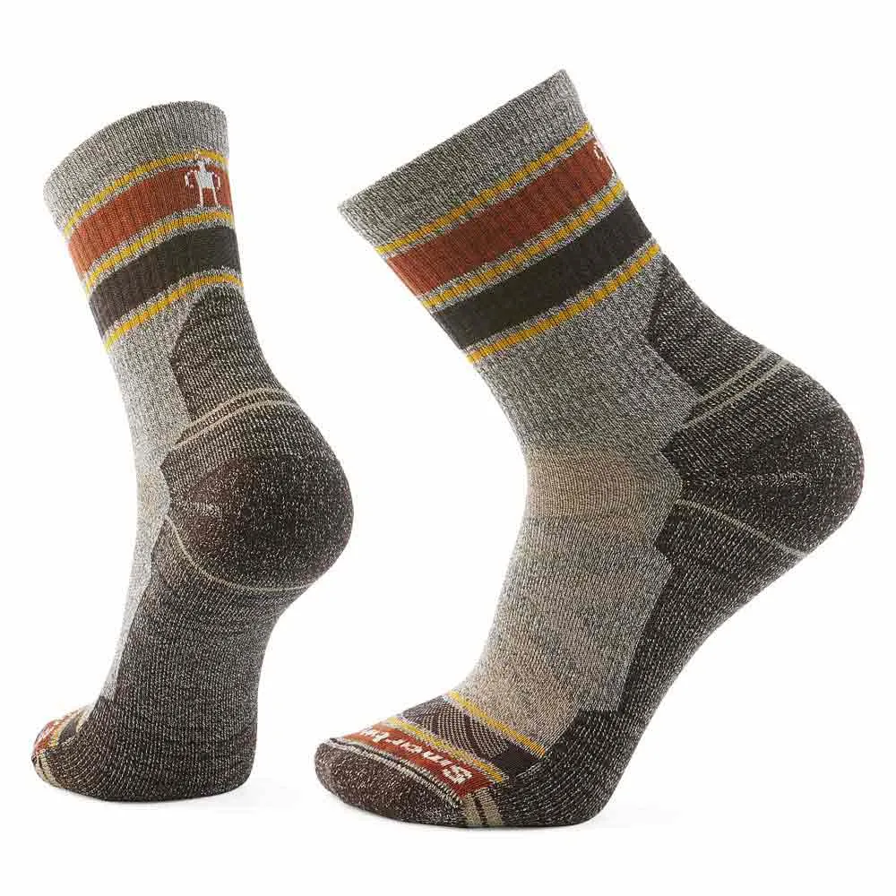 

Носки Smartwool Hike Light Cushion Striped Mid Crew, коричневый