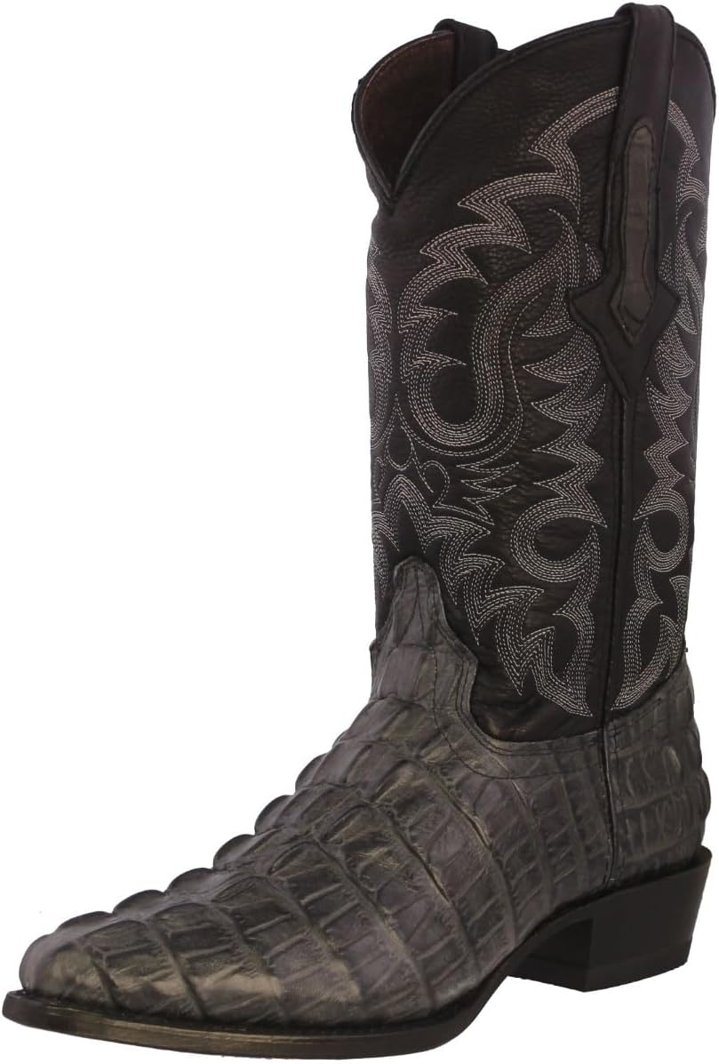 

Мужские серые ковбойские сапоги Team West из западной кожи с принтом из крокодильего хвоста, носок J