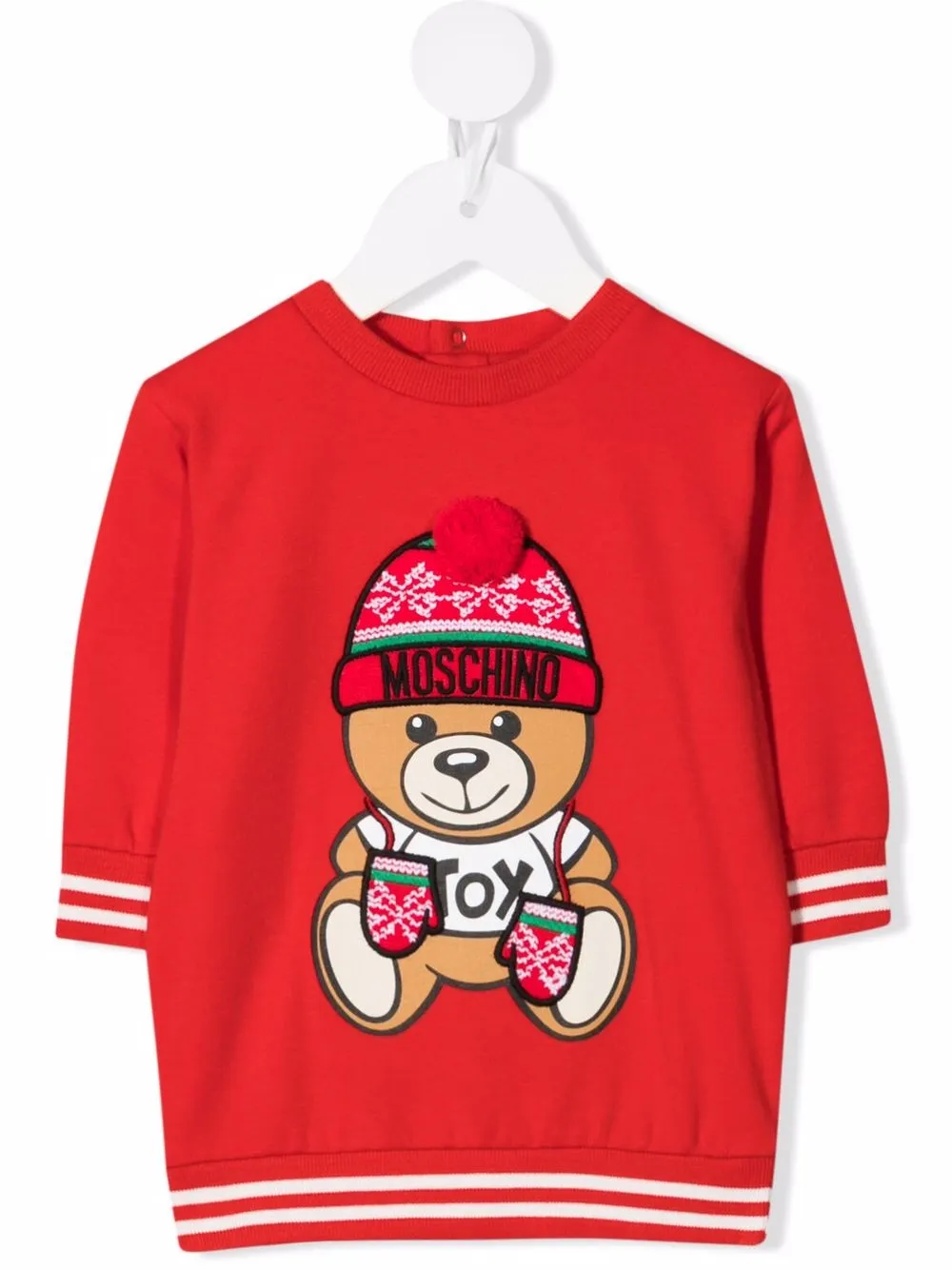 

Платье-толстовка Teddy Bear Moschino Kids, красный