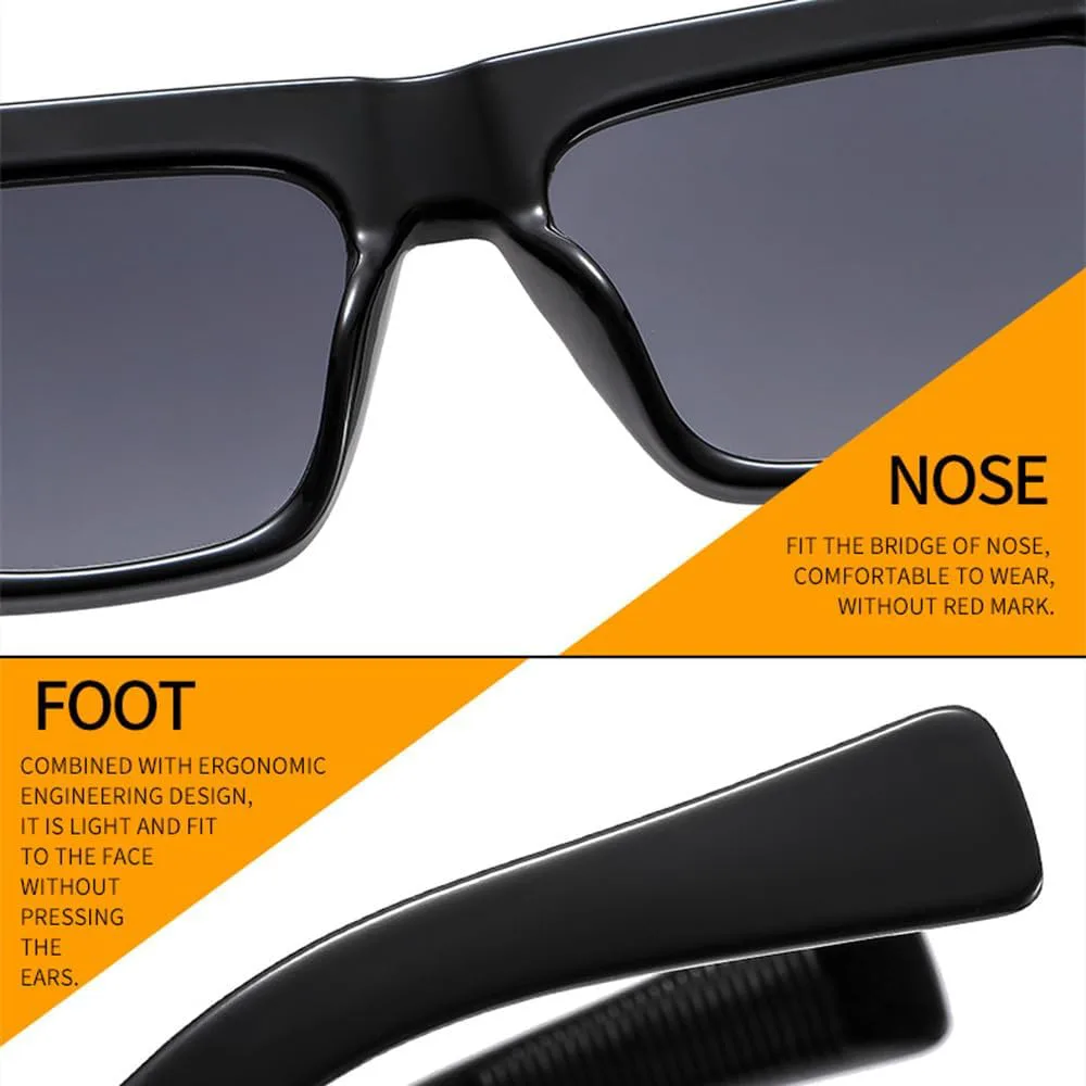 

Женские солнцезащитные очки в полоску с винтажными заклепками, роскошные мужские солнцезащитные очки с защитой от УФ-излучения UV400 HVTVTLA, Blue Stripe