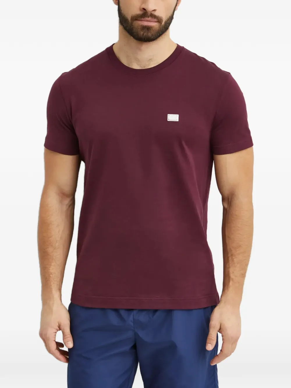 

Футболка с круглым вырезом и логотипом Dolce & Gabbana, красный