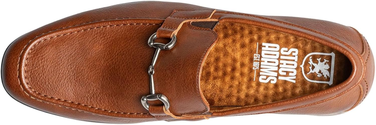 Мужские лоферы Stacy Adams Richmont Moc Toe без застежки, Cognac Tumble — фото 2