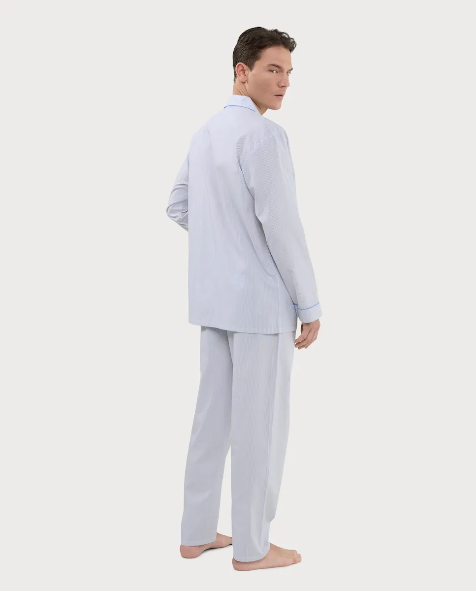 

Мужская пижама из ткани с длинными штанинами и отворотом El Búho Nocturno, бежевый