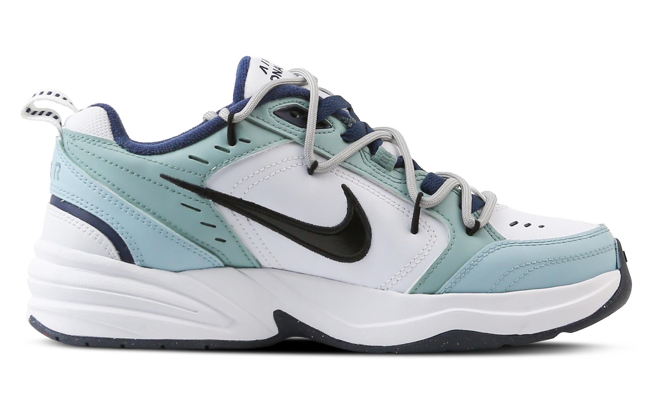 Nike Кроссовки Air Monarch 4 Light Path Through Mist, устойчивые к истиранию и скольжению, низкие, массивные, унисекс, бело-зеленые — фото 4