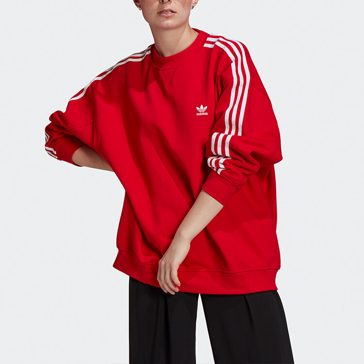 Свитшот женский алый Adidas Originals — фото 3