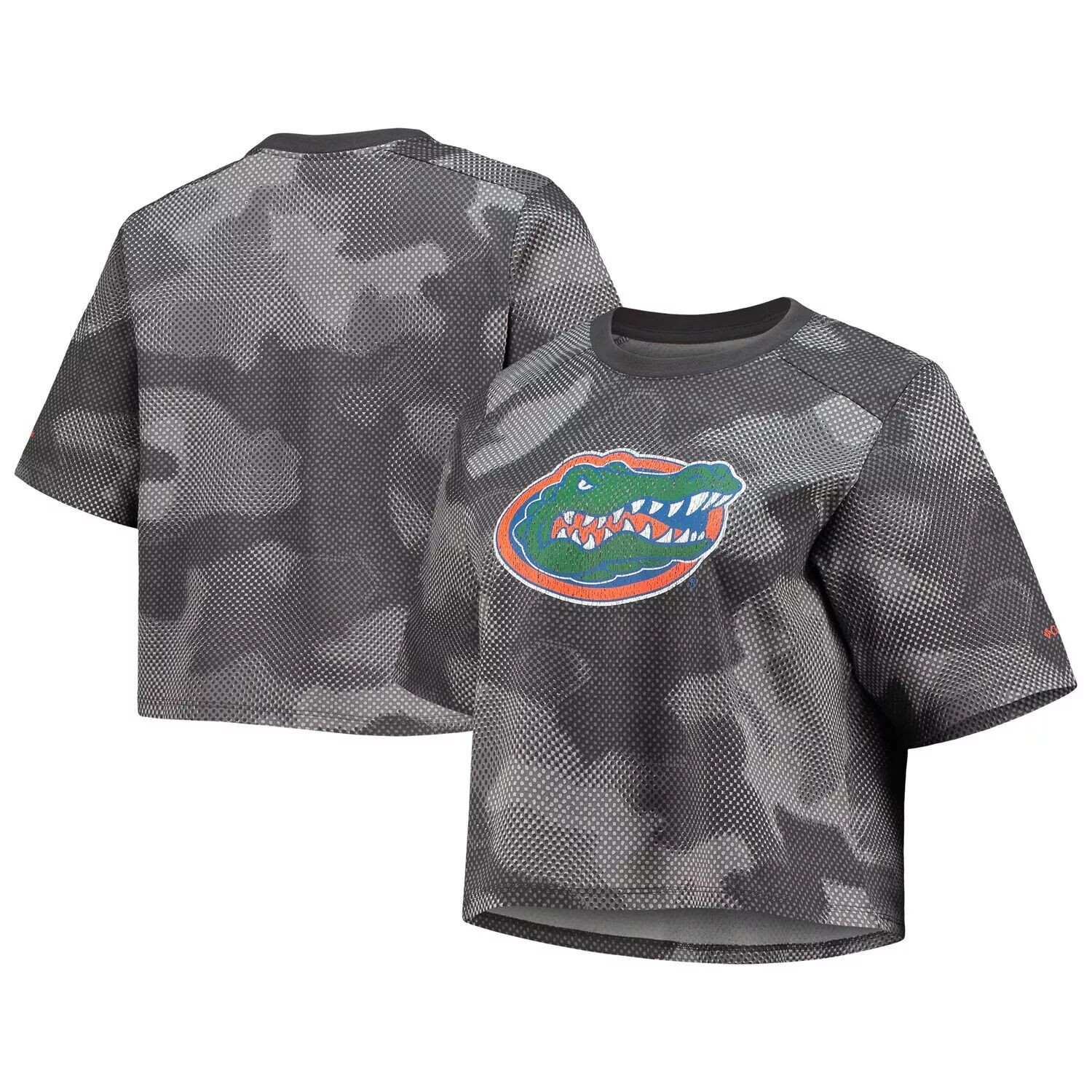 

Женская футболка свободного кроя Columbia Grey/Black Florida Gators Park с камуфляжным принтом