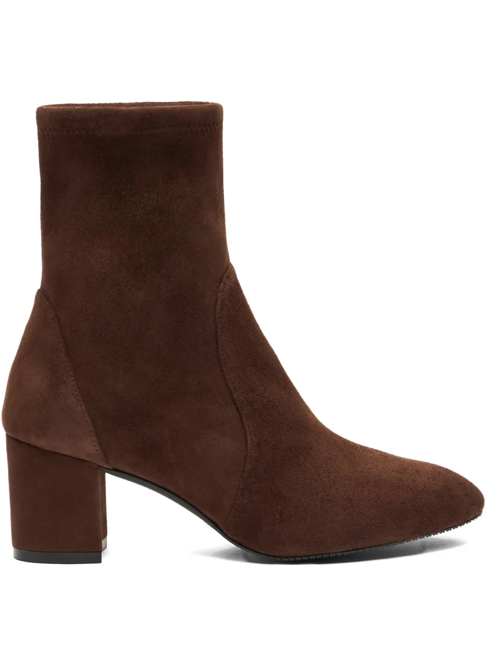 Ботильоны на блочном каблуке Stuart Weitzman, коричневый
