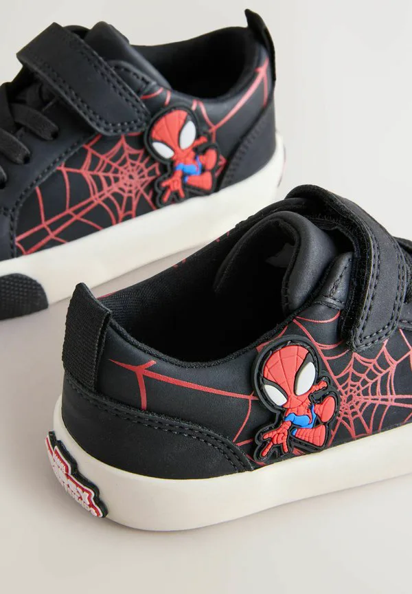 Детские туфли на липучках с эластичными шнурками Next, Black/Red Spiderman — фото 4