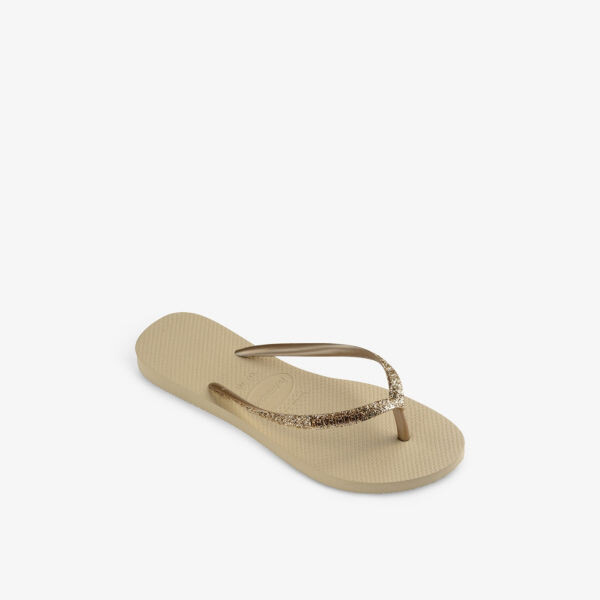 Тонкие резиновые шлепанцы с блестками II Havaianas, серый — фото 3