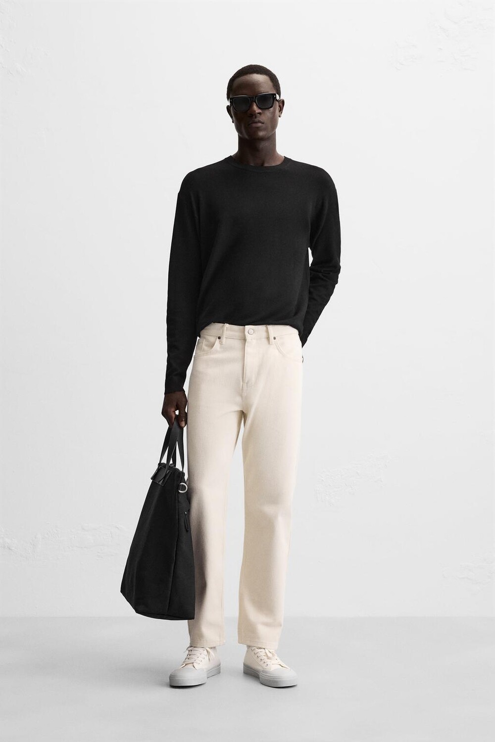 

Свитер из вискозной смеси ZARA, черный
