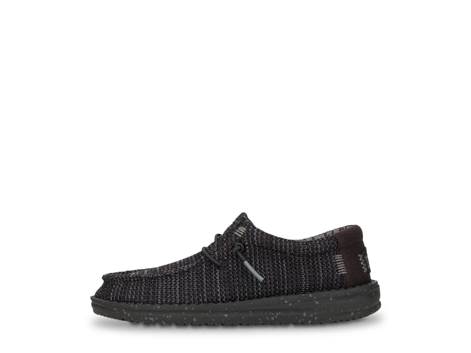 Слипоны HEYDUDE Waly Stretch Sox Slip-On - Kids', черный/черный — фото 4