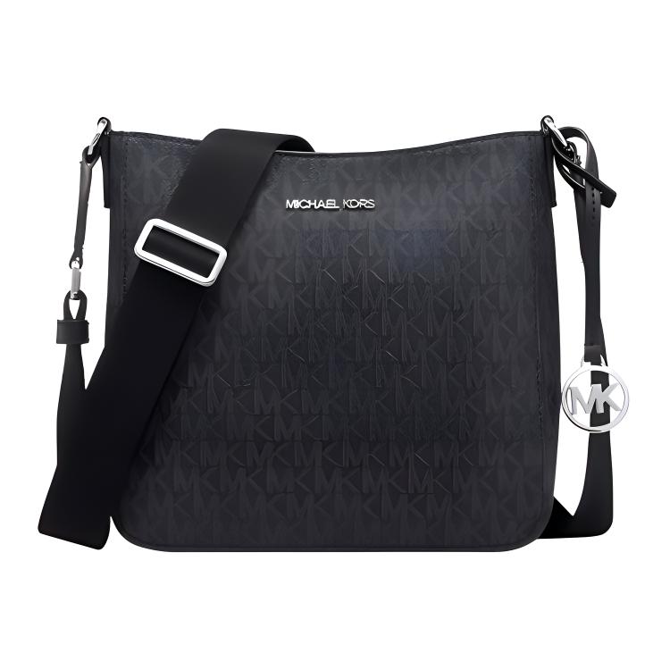 

MICHAEL KORS Jet Set Travel искусственная кожа монограммная сумка через плечо, кроссбоди Trumpets женская черная