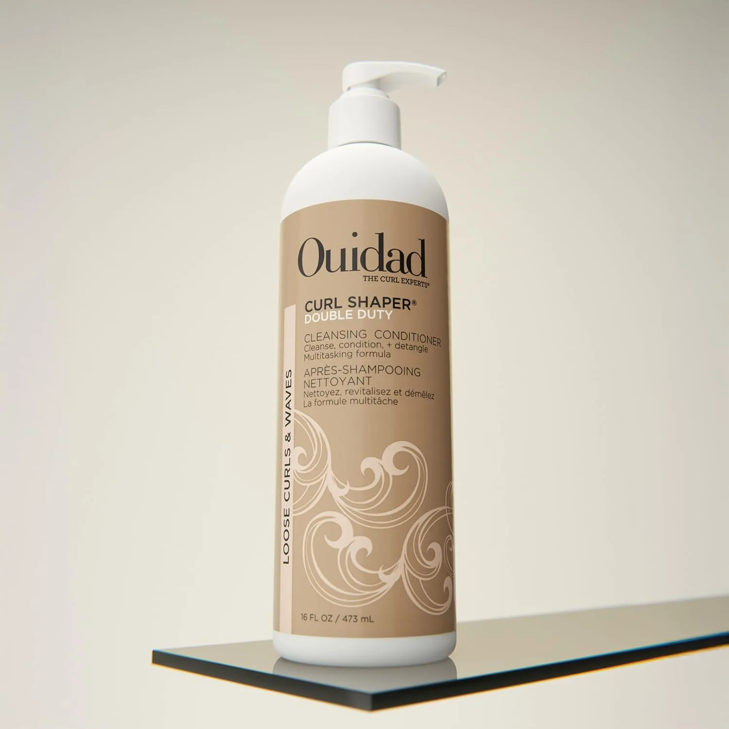 Ouidad Curl Shaper Double Duty Cleansing Conditioner - облегченная формула для свободных локонов и волн, ежедневное применение или в качестве ко-воша, для определения формы и объема, без сульфатов и минерального масла 453.60 г (.) — фото 3