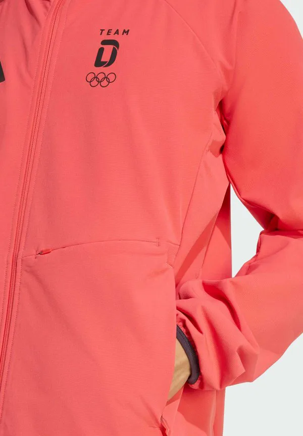 Куртка team d xploric с капюшоном из мягкого материала Adidas Performance, Semi Lucid Red — фото 4