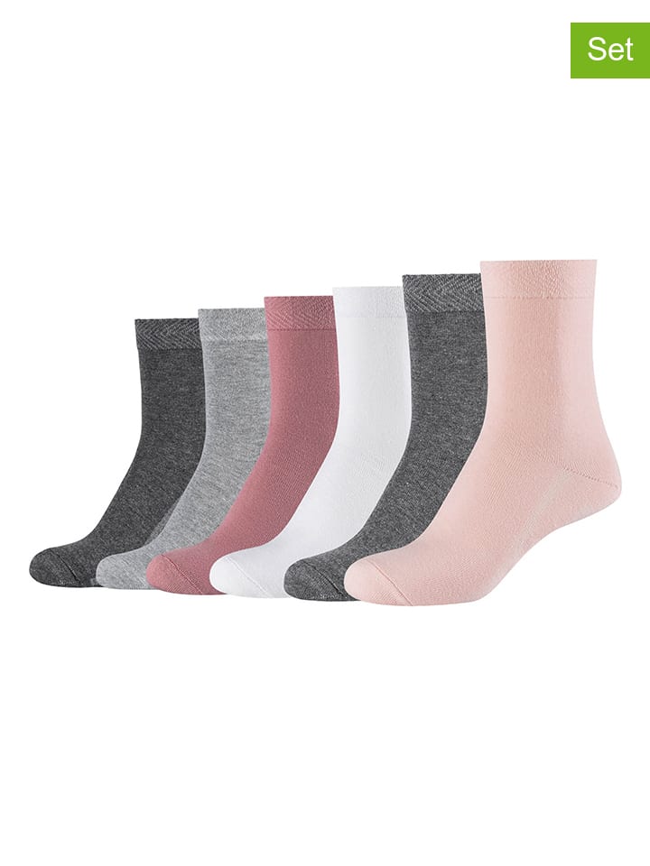 

Mustang Набор из 6 пар: носки розового/антрацитового/белого цвета