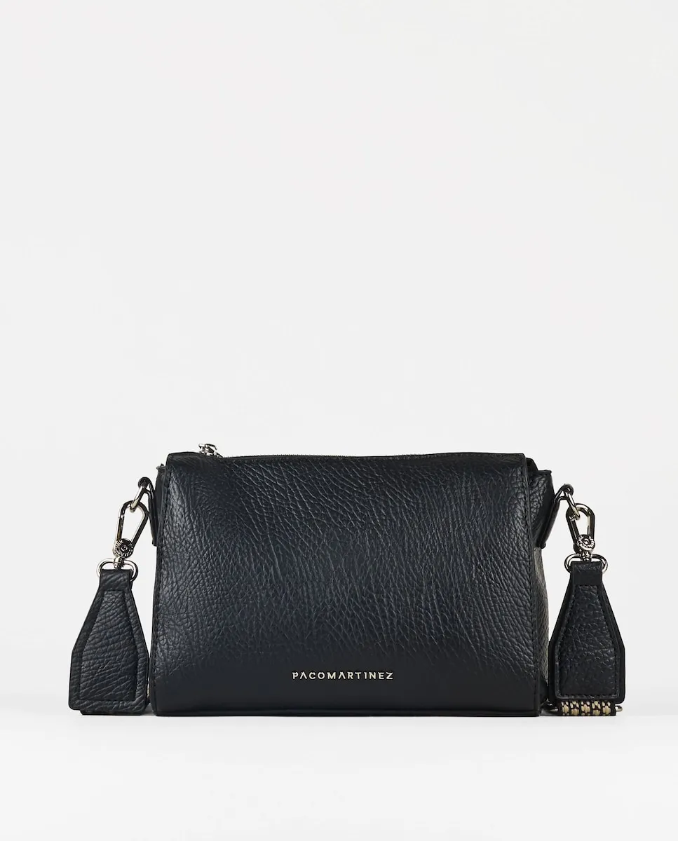 

Женская сумка через плечо с фактурной ручкой из искусственной кожи PACOMARTINEZ, черный